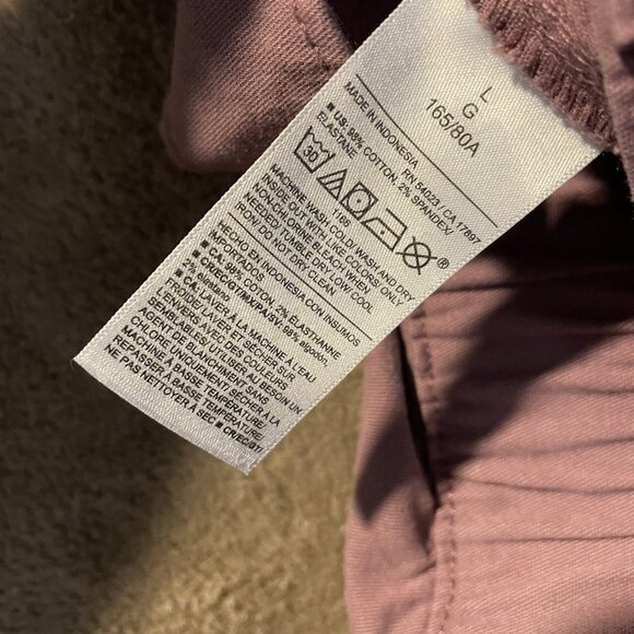 Old Navy Shorts Womens Large High Rise OG Chino Mauve Pink Stretch Casual - Picture 4 of 7